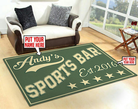 Personalized Sport Bar Rug 06372