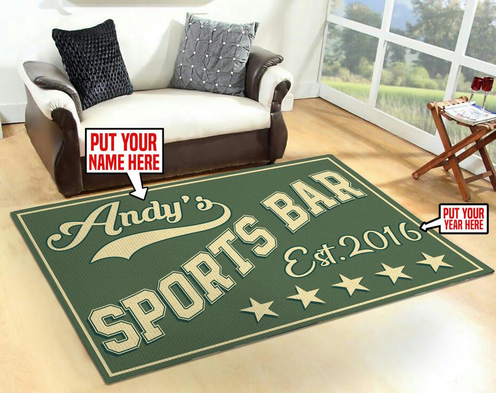 Personalized Sport Bar Rug 06372