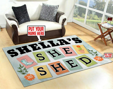 Personalized She Shed Rug 06310