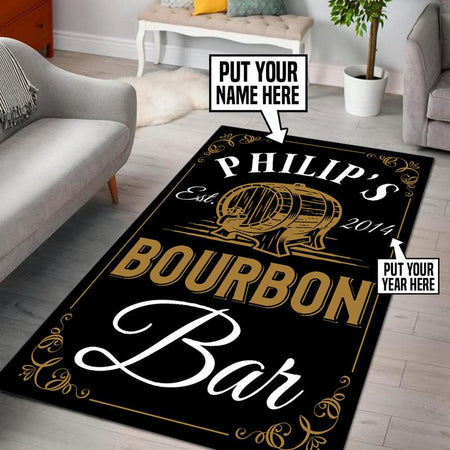 Personalized Bourbon Bar Rug 05948
