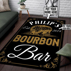 Personalized Bourbon Bar Rug 05948