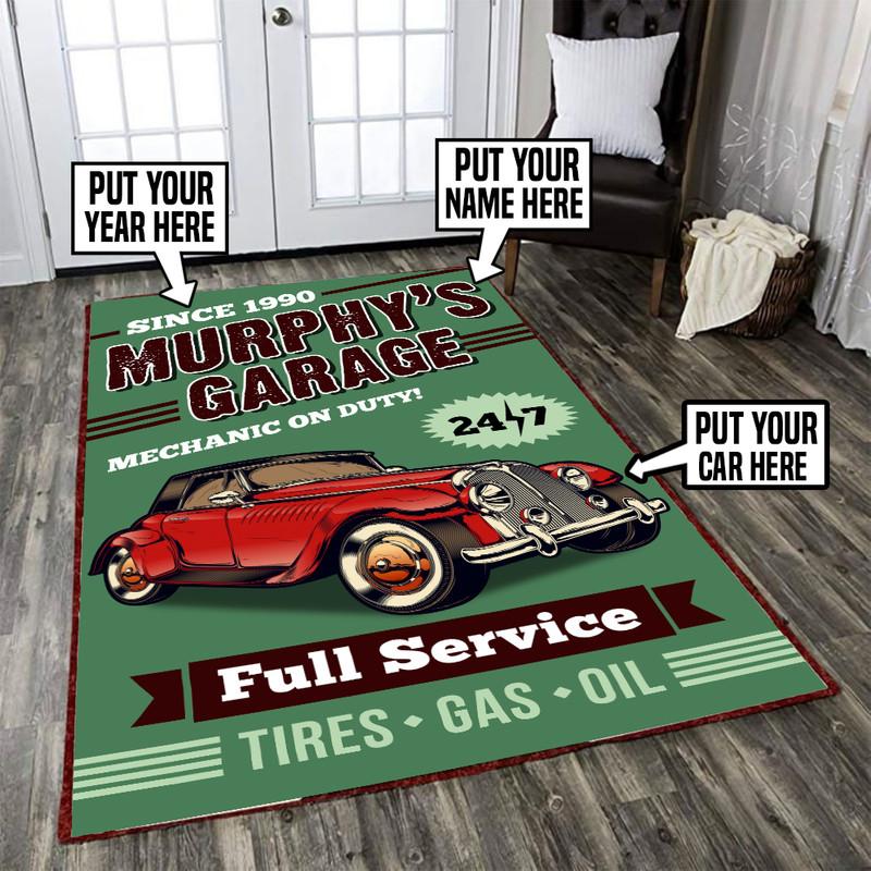 Personalized Garage Rug 05987