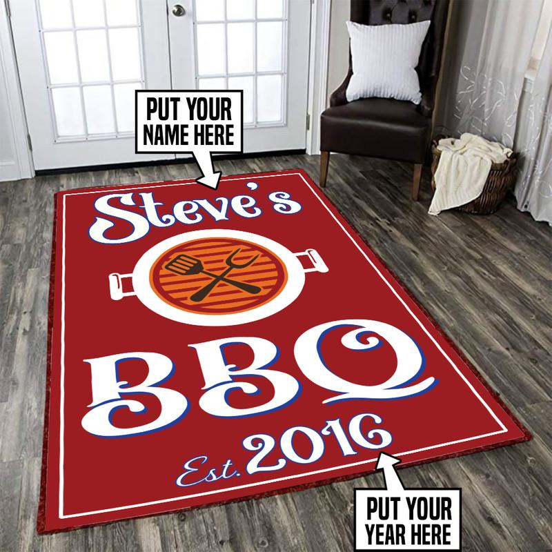 Personalized Bbq Rug 05745
