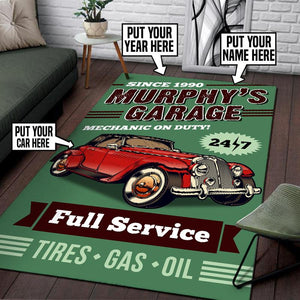 Personalized Garage Rug 05987