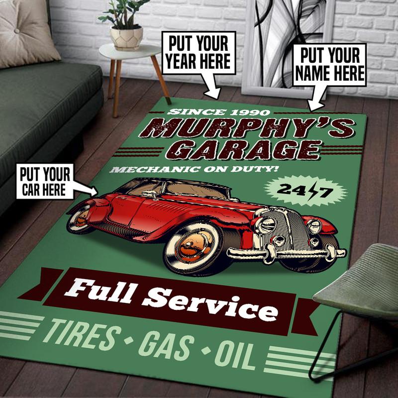 Personalized Garage Rug 05987