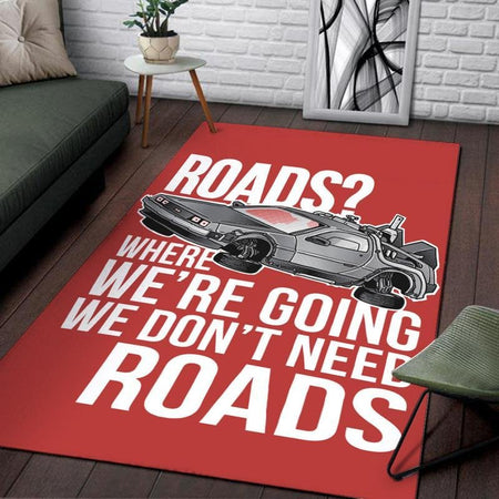 Btf Rug Back To The Future Delorean Bttf Time Machine 02875