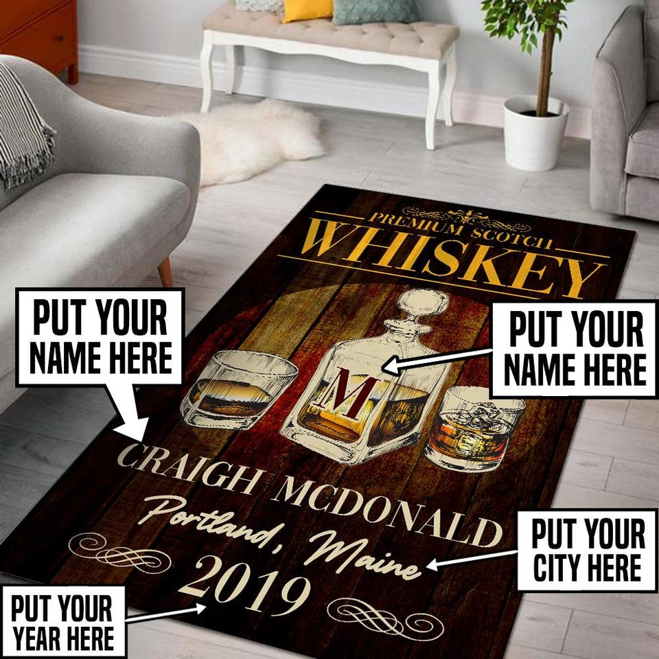 Personalized Whiskey Rug 05909