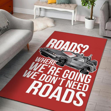 Btf Rug Back To The Future Delorean Bttf Time Machine 02875