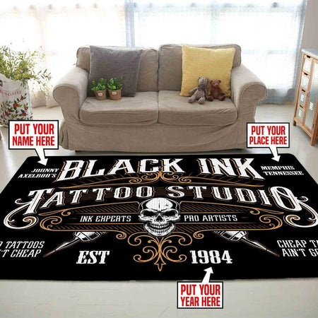 Personalized Tattoo Studio Rug 06315