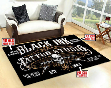 Personalized Tattoo Studio Rug 06315