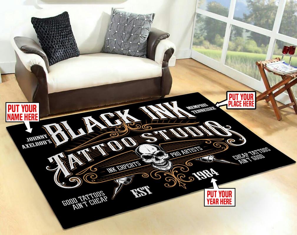 Personalized Tattoo Studio Rug 06315