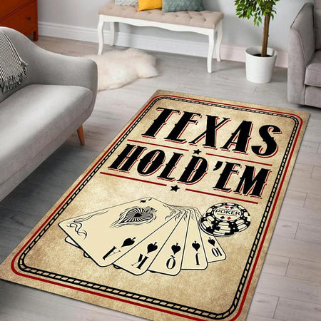 Texas Hold 'Em Poker Rug 06078