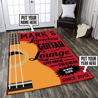 Personalized Guitar Lounge Rug 05960
