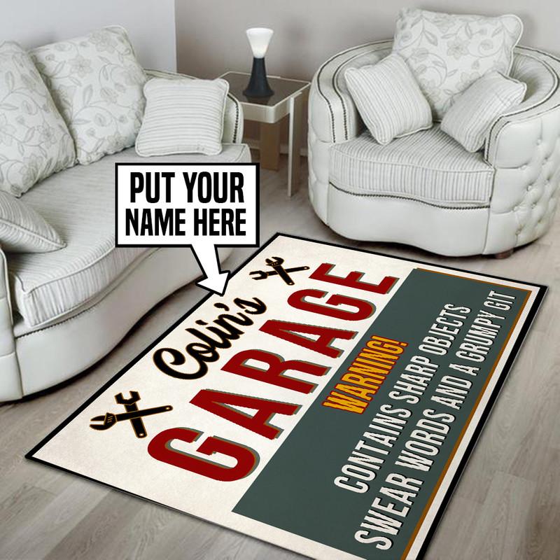 Personalized Garage Rug 05537
