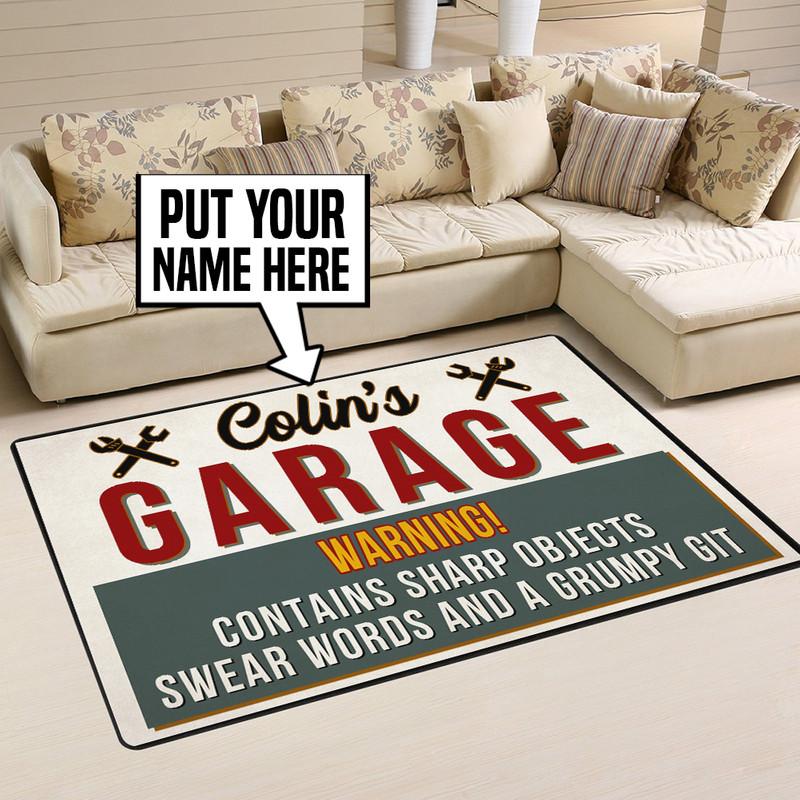 Personalized Garage Rug 05537