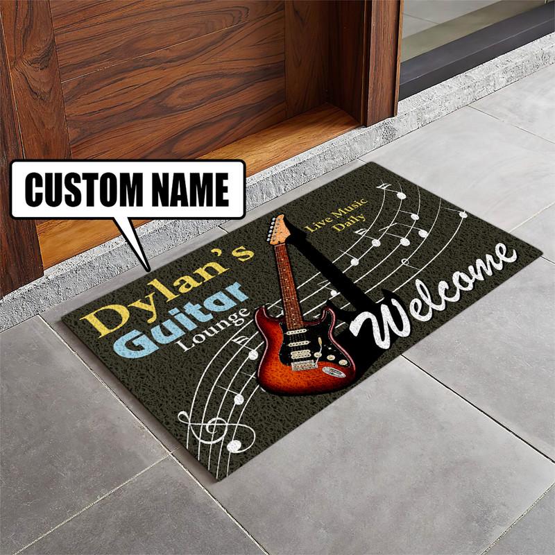 Personalized Guitar Lounge Door Mat Inside Rug Floor Outdoor Mats Decorations 07369