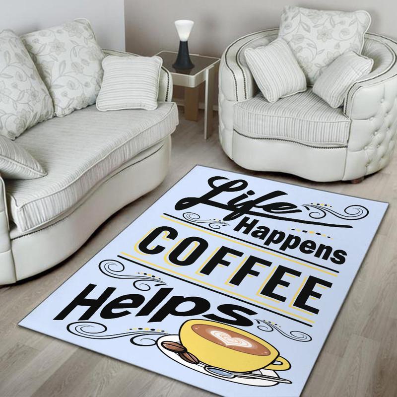 Life Happens Coffee Helps Rug 06956