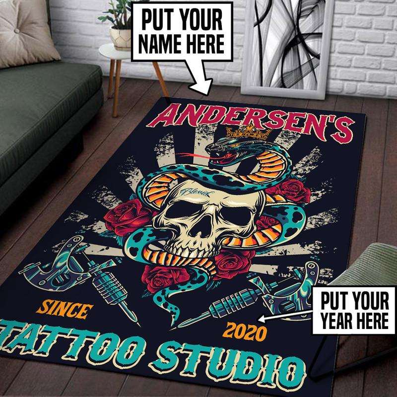 Personalized Tattoo Studio Rug 05969