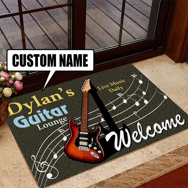 Personalized Guitar Lounge Door Mat Inside Rug Floor Outdoor Mats Decorations 07369