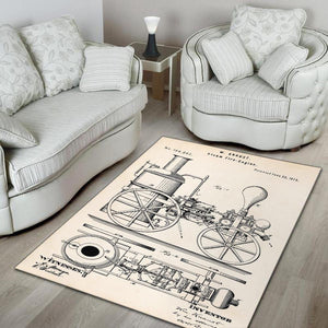 Locomotive Rug Locomotive Railway Railroad 04853