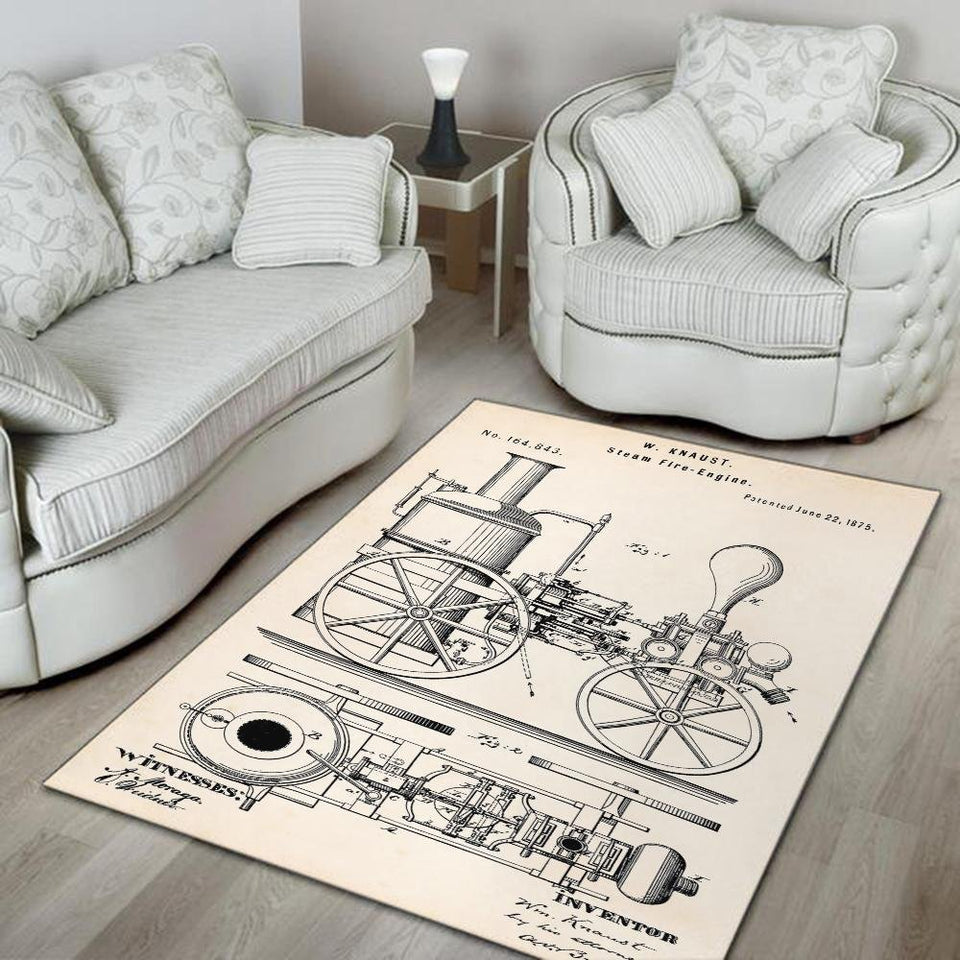 Locomotive Rug Locomotive Railway Railroad 04853