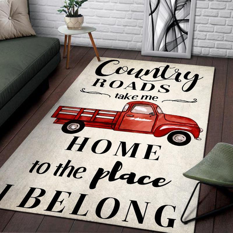 Country Roads Take Me Home To The Place I Belong Rug 05762