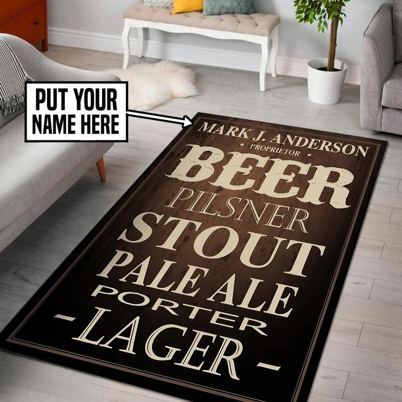 Personalized Beer Rug 06882