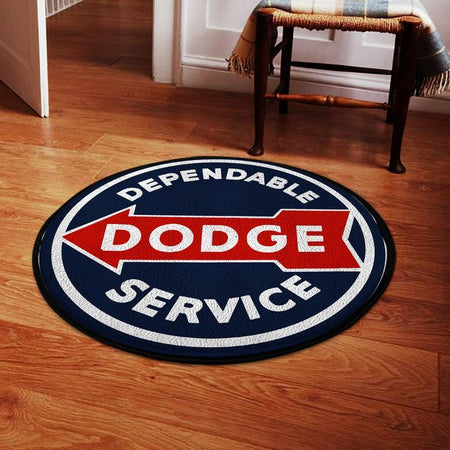 Dodge Dependable Service Living Room Round Mat Circle Rug 05241