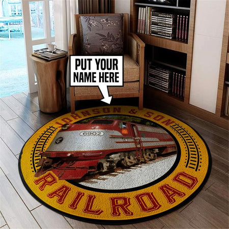 Personalize Tennessee Central Railway Living Room Round Mat Circle Rug 05258