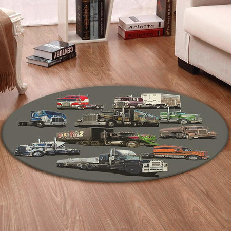 Convoy Living Room Round Mat Circle Rug Convoy Bj And The Bear Movin On Smokey And The Bandit Duel Big Trouble In Little China Over The Top White Line Fever 02086