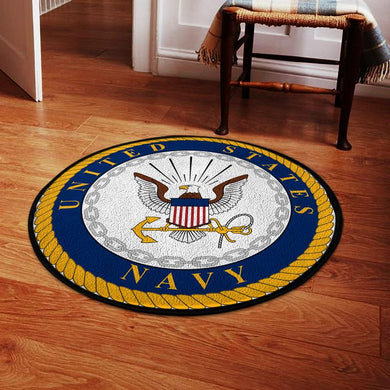 United States Us Navy Living Room Round Mat Circle Rug 05308