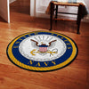 United States Us Navy Living Room Round Mat Circle Rug 05308