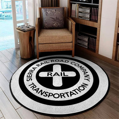 Sierrarr Living Room Round Mat Circle Rug Sierra Railroad 04717