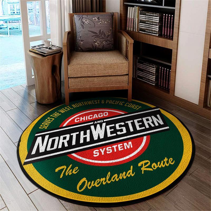 Chicago Living Room Round Mat Circle Rug Chicago Northwestern 04508
