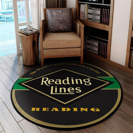 Reading Living Room Round Mat Circle Rug Reading Railroad 04738
