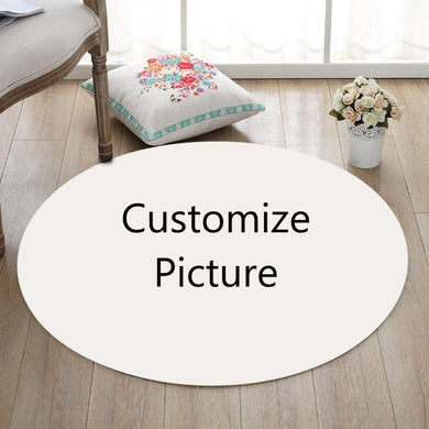 Custom Living Room Round Mat Circle Rug. Personalize Living Room Round Mat Circle Rug 01