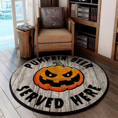 Pumkin Beer Serve Here Living Room Round Mat Circle Rug 06104
