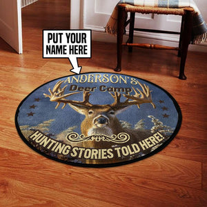 Personalized Deer Camp Hunting Stories Told Here Living Room Round Mat Circle Rug 05335
