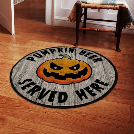 Pumkin Beer Serve Here Living Room Round Mat Circle Rug 06104