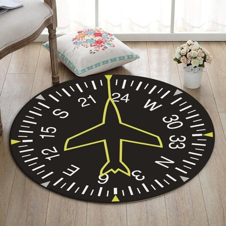 Aircraft Living Room Round Mat Circle Rug Aircraft 03519