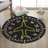 Aircraft Living Room Round Mat Circle Rug Aircraft 03519