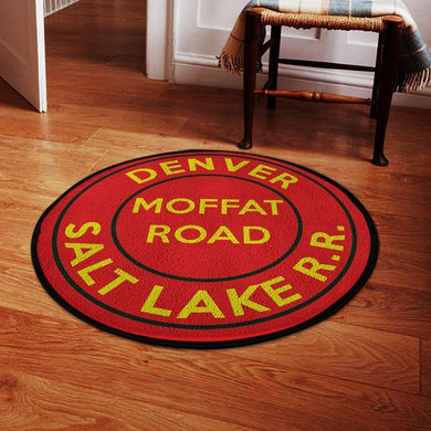 Dslmrr Living Room Round Mat Circle Rug Denver And Salt Lake Moffat Rail Road 04722