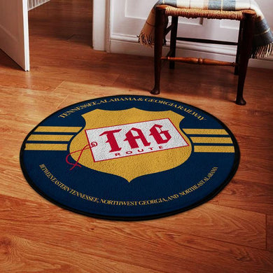 Tagrr Living Room Round Mat Circle Rug Tennessee, Alabama, & Georgia Railway 04663