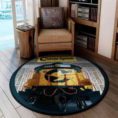 Chessie System Locomotive Rairoad Living Room Round Mat Circle Rug 05205