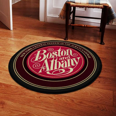 Bar Living Room Round Mat Circle Rug Boston & Albany Railroad 04802