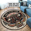 Personalized Tattoo Studio Living Room Round Mat Circle Rug 07176