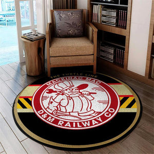 Detroit Living Room Round Mat Circle Rug Detroit & Mackinac Railroad 04702