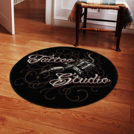 Tattoo Studio Living Room Round Mat Circle Rug 05815