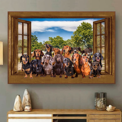 [ld1005-snf-lad]-dachshund-poster-dogs-lover