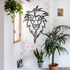 Lion Head One Line | Wall Art - Cut Metal Sign